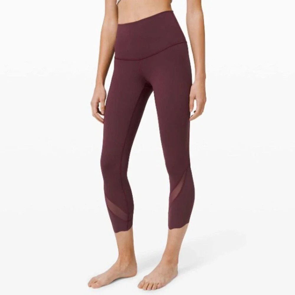 LULULEMON Wunder Under Crop High-Rise Roll Down Scallop Full-On Luxtreme 23